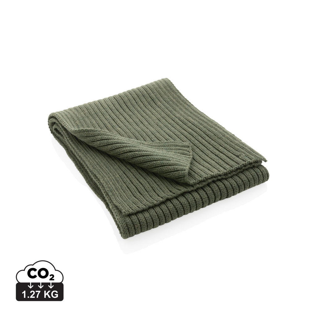 Écharpe tricotée personnalisable 180x25cm Impact Polylana® Vert 